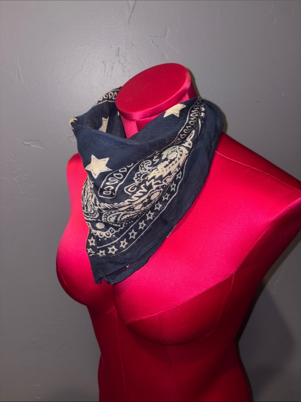 Chan Luu Blue Star Bandana Scarf - Picture 2 of 2